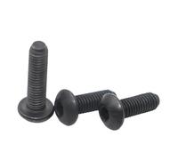 2-80PCS M1.6 M2 M2.5 M3 M4 M5 M6 M8 M10 M12 Grade 10.9 Carbon Steel Semi-Round Hex Hexagon Head Screws | Pan Head Bolts(6mm)