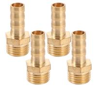 (2.80X2.80X1.40CM, As Shown 1) 4pcs Air Hose Fitting Straight Fitting 1/4 x 1/4 inch Barb Air Hose Connector