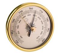 2.83-Inch Weather Station Barometer with Gold Frame, Atmospheric Gauge for Home Monitoring, Fishing Trips, and Hiking Excursions