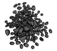 2.86lb Natural Pebbles Black Polished River Stones Natural River Pebbles Gravel Black Original Stones Home Decoration for Pots landscaping Vase Filler Fish Tank Succulents Aquarium Decoration 1-3cm