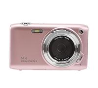 2.88 Inch 4K HD 16X Digital Camera, Autofocus 58MP Vlogging Camera with Timer Shooting, Beauty Mode, Smile Recognition, Face Recognition Portable Mini Compact Zoom Camera (Pink)