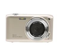 2.88 Inch 4K HD 16X Digital Camera, Autofocus 58MP Vlogging Camera with Timer Shooting, Beauty Mode, Smile Recognition, Face Recognition Portable Mini Compact Zoom Camera (Gold)