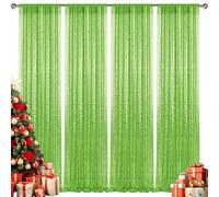 2×8FT-4PCS Apple Green Sequin Backdrop Curtains Panels, Photography Backdrop Glitter Curtains Fabric Background for Christmas Wedding Party Decor
