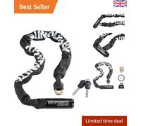 2.8ft Heavy Duty Anti-Theft Bike Chain Lock with Keys - Ultimate Security