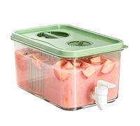 2.8l Refrigerator Drink Dispenser with Spigot - Slim Iced Tea & Juice Pitcher for Fridge | Space-Saving Beverage Container for Milk, Lemonade & Cocktails | Food Grade Dispenser Parties & Camp