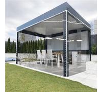 2.8m x 3.1m Heavy Duty Clear Tarpaulin - Waterproof 400g/m² Tarp with Eyelets & Rope Tear Resistant Windproof Cover for Garden Gazebo Outdoor Use