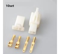 2.8mm Motorcycle Connector Set with 2/3/4/6/9 Pin Male and Female Terminals, 10 Sets, ABS Shell, Copper Contacts, Flame Retardant, for Car, ATV, Scooter, Boat, Snowmobile, Caravan Wiring
