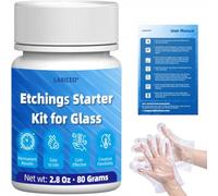 2.8oz Glass Etching Kit with Gloves, High Adhesion Etching Starter Kit, Glass Etching Kit for Wine Glasses, Mugs, Jars, Mirrors, Easily Create Matte Glass Designs, Durable & Long-Lasting Results