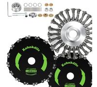 2*9 in Brush Cutter Blade +8 in Wired Trimmer Blade for Moss Grass Removal