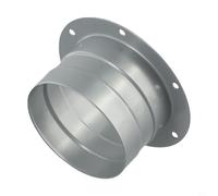 2.9 Inch Galvanized Iron Duct Connector Flange Metal Straight Pipe Exhaust Fitting High Temperature Resistant for Home Garage Kitchen Ventilation Gray