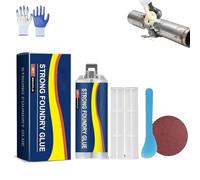 2.9 Oz High Temp Metal Repair Glue - Iron-Like Strength,Strong Foundry Glue for metal, Metal Casting Repair Glue, All Purpose Repairing Glues metals Repairing Agent, for Metals, Plastic (1 Set)