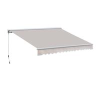 2.95Lx2.5M Retractable Manual/Electric Awning-Cream White/White