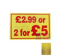 £2.99 or 2 for £5 Double Sided Correx Market Traders Price Sign Board Waterproof for Retail Display,Market Stalls