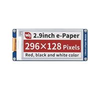2.9inch E-Paper E-Ink Display Module (B) Compatible with Raspberry Pi 296×128 Resolution Red/Black/White Communicating Via SPI Interface Low Power with Wide Viewing Angle