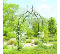 2.9m Garden Arch Trellis Metal Decorative Archway Plant Support Climber Large