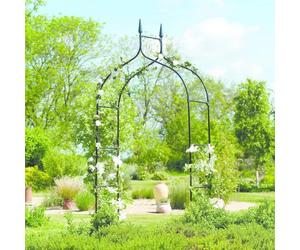2.9m Garden Arch Trellis Metal Decorative Archway Plant Support Climber Large