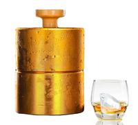 2.9x2.4 Diamond Ice Cube Molds, Large Clear Ice Cube Maker, Aluminum Ice Ball Press, Slow Melting, Long-Lasting Chilled, for Cocktails and Freezer Whiskey