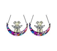 2 Acrylic Pet Memory Sun Hangers Memory Dog Moon Design Calming Light Artistic Display For Grieving Pet Owners Dog Accessories Memorial Souvenir