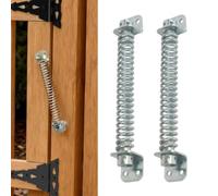 2 Adjustable GATE Spring 8" or 10" Garden Door Closer Automatic Shed Black Zinc Plated Galv (Galv, 10 inch)