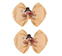 2. Adjustable Turkey Hairpins Girls Thanksgiving Barrettes Soft Clips With Secure Hold Thanksgiving Hair Bows Clip