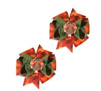 2. Adjustable Turkey Hairpins Girls Thanksgiving Barrettes Soft Clips With Secure Hold Thanksgiving Hair Bows Clip