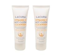 2× AIdi Lācurā Vitamin C Hot Cloth Cleanser - With Vitamin C E, Cocoa Butter & Thyme Oil | 75mL Each [TWIN PACK]