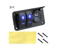 (2 and 1) 12V 24V 2/3 Button Light Toggle Switch Panel Circuit Breaker Power Adapter