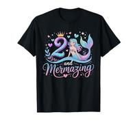 2 And Amazing Funny 2nd Birthday Mermaid Lover Kids Toddler T-Shirt