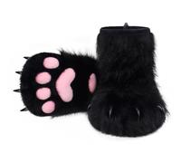 2. Animal Cosplay Paw Shoes Fuzzy Halloween Costume Adults Kids Fursuit Party Accessories Halloween Cosplay Costume Accessories