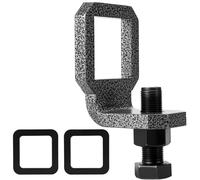 2" Anti Rattle Hitch Clamp, Heavy Duty Steel Stabilizer & Tightener with 2 Silencer Pads, Noise Reduction, Black Textured Powder Coated for Corrosion Resistant