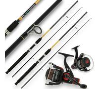 2 AP 6ft 2pc Spinning Rods Strike Master Pike Bass Fishing Rod + 2 Ckr 30 Reels