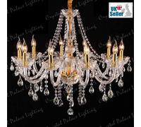 (2 Arms Wall Light) 8005 Genuine K9 Crystal Chandelier CLEAR GOLDEN 2, 5, 6, 7, 8, 10 Arms