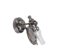 2. Art Deco Miniature Wall Sconce with Clear Glass Shade and Bright LED for Displays Victorian Styles Dollhouses Lamp