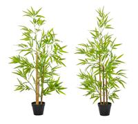 2 Artificial Bamboo Trees Decorative Plant Indoor/Outdoor 120cm