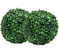 2 Artificial Topiary Balls | 13/18/23/28cm Topiary Ball for Hanging | Realistic Buxus Grass Balls | Indoor Outdoor Hanging Decorative Faux Buxus Grass Balls| Faux Boxwood Topiary Balls for Home
