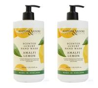 2× Ashtōn & Mōōre | Scented Luxury Hand Wash - Amalfi Lemon | Fresh Lemon & Lime | 750mL Each [Total 1500mL]