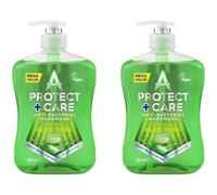 2× Astōnish Prōtect Cāre - Anti-bacterial Hand Wash - Aloe Vera Hand Cleanser | 600mL Each [TWIN PACK]