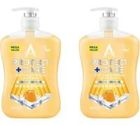 2× Astōnish Prōtect Cāre - Anti-bacterial Hand Wash - Milk & Honey Hand Cleanser | 600mL Each [TWIN PACK]