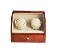 2 Automatic Rotate Watch Winder LCD Touch Screen Wooden Watch Box and Storage Drawer
