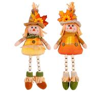 2 Autumn Scarecrow Decorations, Lighted Festival Doll, Cute Autumn Decorations For Home Wedding Halloween Thanksgiving Parties Fireplace Christmas Apartments Bedroom
