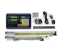 2 Axis DRO Digital Readout kit, Multi-Functional Digital Readout with Linear Glass Scale for Lathe Milling EDM Maschine (650mm+800mm)