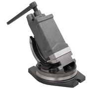 vidaXL 2-Axis Tilting Vice 100 mm - Solid Cast Iron Construction, Hardened Jaws, Adjustable 0-90° Inclination, Ideal for Drilling, Welding, Milling