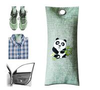 2 Bags Natural Air Purifying Bag | Bamboo Charcoal Odor Absorber for Home & Car | Closet Odor Eliminator, Small Room Deodorizer & Car Air Freshener | Charcoal Bags (75g light green, Unscented)