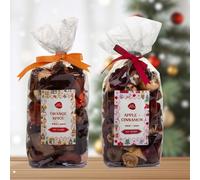 2 Bags of Christmas Pot Pourri - Apple and Cinnamon, Orange Spice Scented - Festive Fragrance - 200g Bags