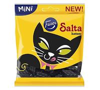 2 Bags x 80g of Fazer Salta Katten - Salty Kitten - Original - Finnish - Salty Licorice - Salmiak - Salmiac - Gelatin Free - Wine Gums - Candies - Sweets
