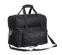 2 Ball Bowling Bag, Tote Bowling Bag with Padded Strap, Double Bowling Ball Tote with Padded Divider and Ball Holder, for 2 Balls, Men, Black (43x22x32cm)