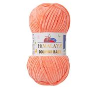 2 Ball/Skein Himalaya Dolphin Baby Yarn Each Skein 100 g 120 m Super Bulky Polyester Blanket Yarn Velvet Yarn Amigurumi Yarn (80355 Apricot)