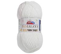 2 Ball/Skein Himalaya Dolphin Baby Yarn Each Skein 100 g 120 m Super Bulky Polyester Blanket Yarn Velvet Yarn Amigurumi Yarn (80363 Cream)