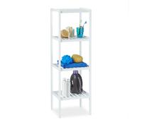 2 Bamboo bathroom shelf 4-Tier Organiser Compact Lightweight Bamboo Storage Rack