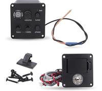 2-Band EQ Acoustic Guitar Preamp Piezo Pickup System with Built-in LCD Tuner - Low Profile Onboard Equalizer with Phase & Volume Control - Solder-Free Replacement Kit for Folk Guitar